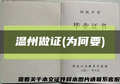 温州做证(为何要)缩略图