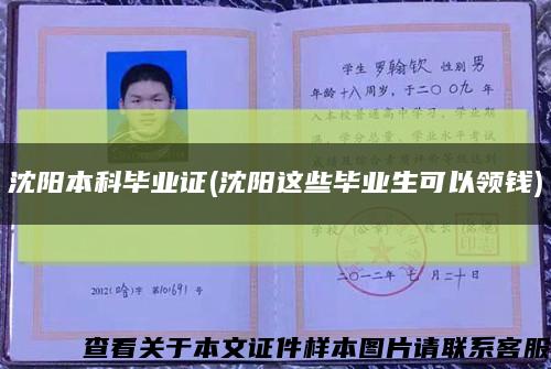 沈阳本科毕业证(沈阳这些毕业生可以领钱)缩略图