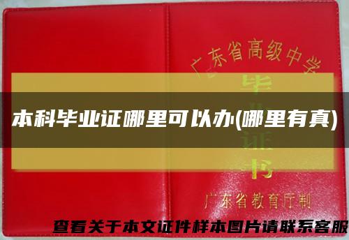 本科毕业证哪里可以办(哪里有真)缩略图