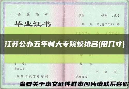 江苏公办五年制大专院校排名(用几寸)缩略图