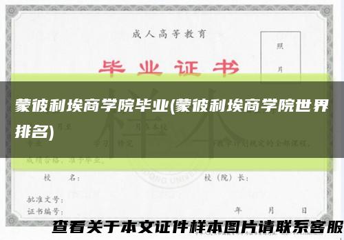 蒙彼利埃商学院毕业(蒙彼利埃商学院世界排名)缩略图