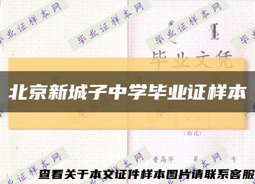 北京新城子中学毕业证样本缩略图
