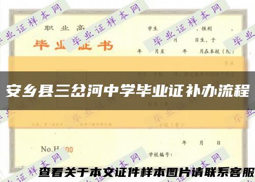 安乡县三岔河中学毕业证补办流程缩略图