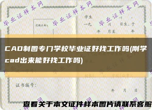 CAD制图专门学校毕业证好找工作吗(刚学cad出来能好找工作吗)缩略图