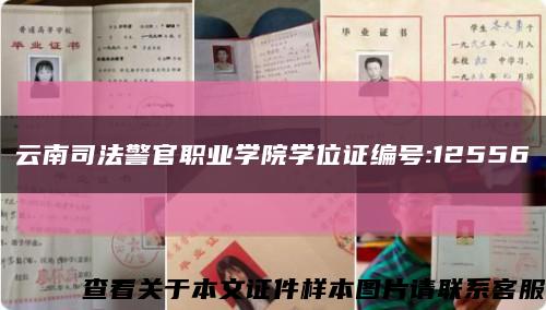 云南司法警官职业学院学位证编号:12556缩略图