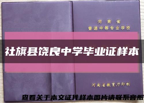 社旗县饶良中学毕业证样本缩略图