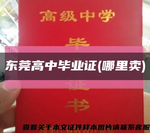 东莞高中毕业证(哪里卖)缩略图