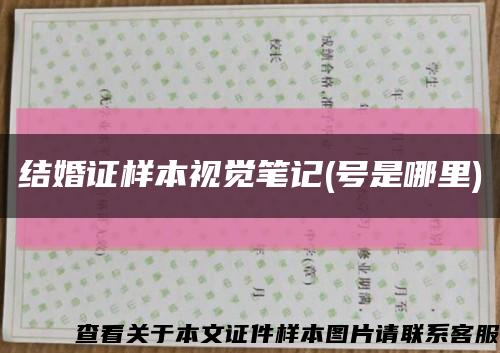 结婚证样本视觉笔记(号是哪里)缩略图