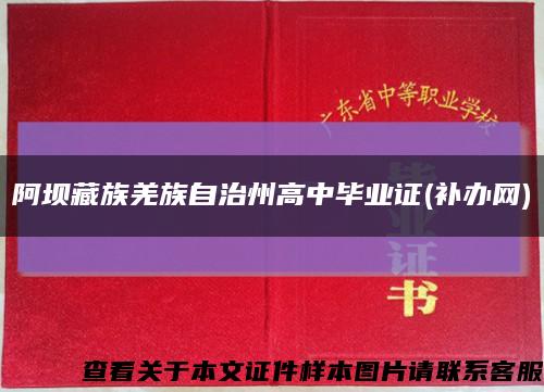 阿坝藏族羌族自治州高中毕业证(补办网)缩略图