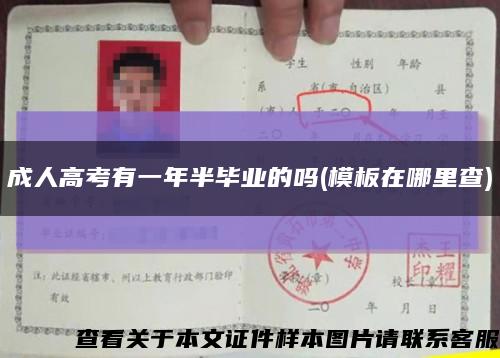 成人高考有一年半毕业的吗(模板在哪里查)缩略图