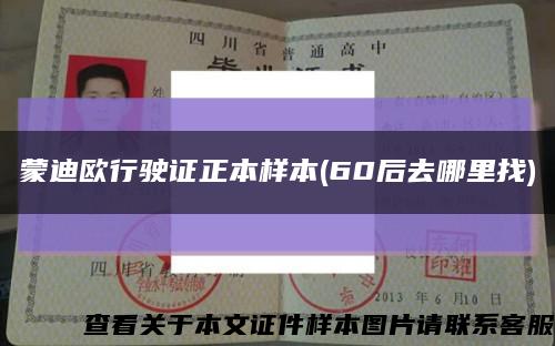 蒙迪欧行驶证正本样本(60后去哪里找)缩略图