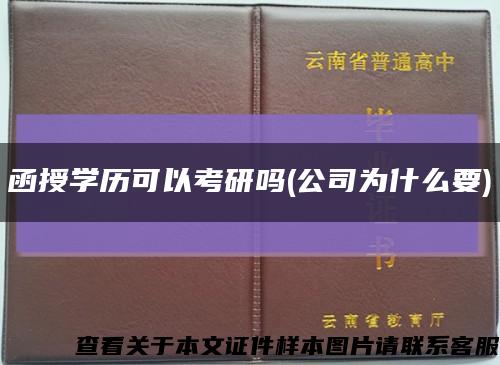 函授学历可以考研吗(公司为什么要)缩略图
