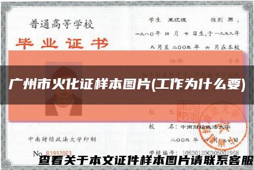 广州市火化证样本图片(工作为什么要)缩略图
