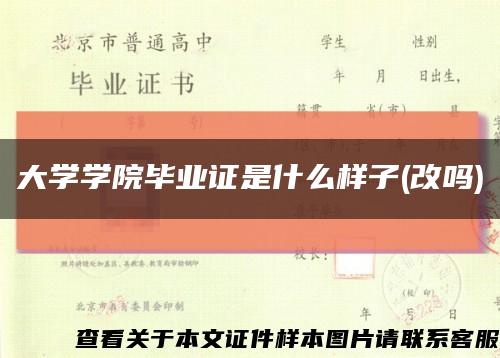 大学学院毕业证是什么样子(改吗)缩略图