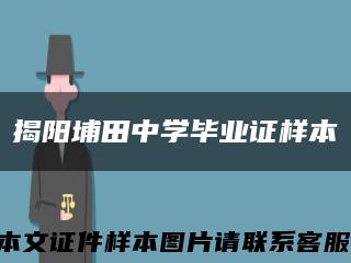 揭阳埔田中学毕业证样本缩略图