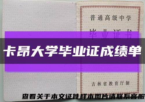 卡昂大学毕业证成绩单缩略图