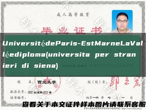 UniversitédeParis-EstMarneLaValléediploma(universita per stranieri di siena)缩略图