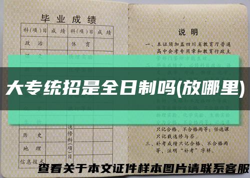 大专统招是全日制吗(放哪里)缩略图