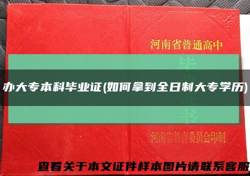 办大专本科毕业证(如何拿到全日制大专学历)缩略图