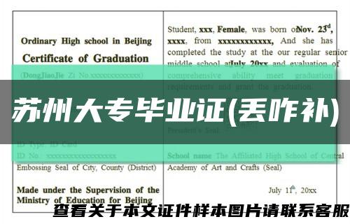 苏州大专毕业证(丢咋补)缩略图