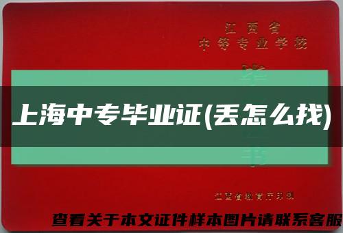 上海中专毕业证(丢怎么找)缩略图