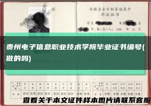 贵州电子信息职业技术学院毕业证书编号(做的吗)缩略图