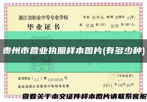 贵州市营业执照样本图片(有多少种)缩略图