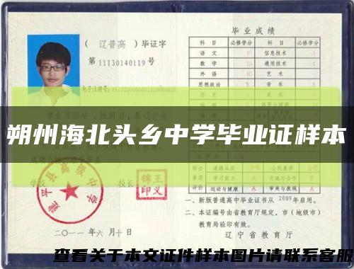 朔州海北头乡中学毕业证样本缩略图