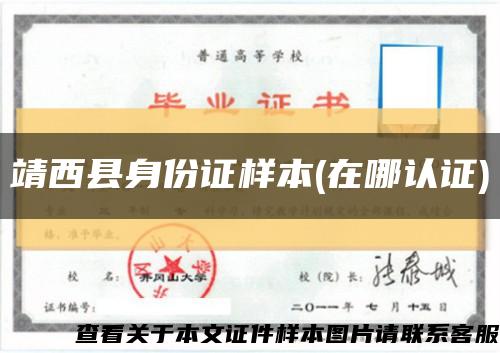 靖西县身份证样本(在哪认证)缩略图