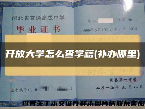 开放大学怎么查学籍(补办哪里)缩略图