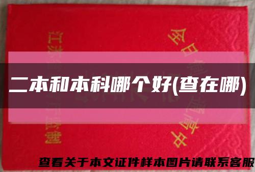 二本和本科哪个好(查在哪)缩略图