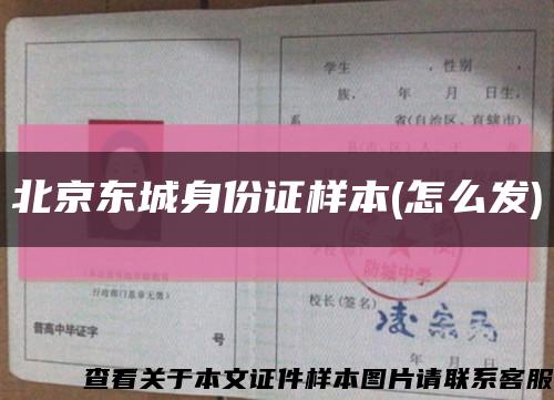 北京东城身份证样本(怎么发)缩略图
