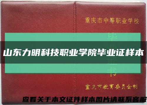 山东力明科技职业学院毕业证样本缩略图