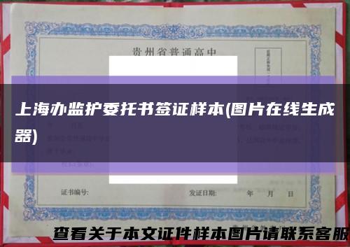 上海办监护委托书签证样本(图片在线生成器)缩略图