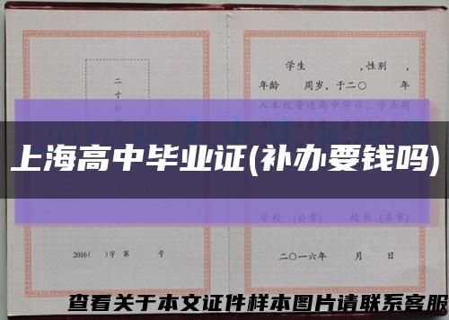 上海高中毕业证(补办要钱吗)缩略图