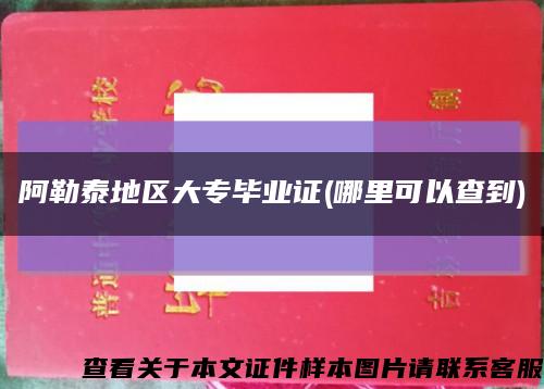 阿勒泰地区大专毕业证(哪里可以查到)缩略图
