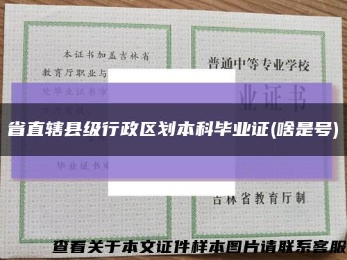 省直辖县级行政区划本科毕业证(啥是号)缩略图