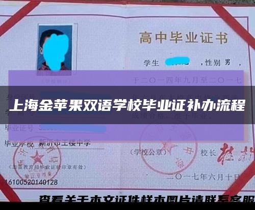 上海金苹果双语学校毕业证补办流程缩略图