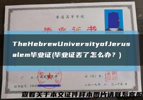 TheHebrewUniversityofJerusalem毕业证(毕业证丢了怎么办？)缩略图