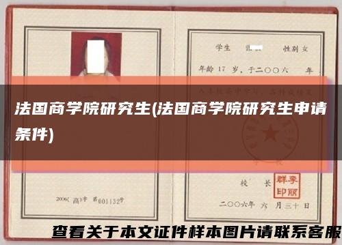 法国商学院研究生(法国商学院研究生申请条件)缩略图