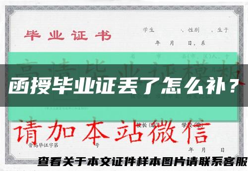 函授毕业证丢了怎么补？缩略图
