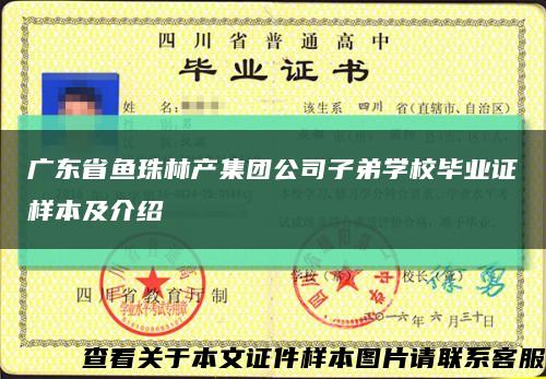 广东省鱼珠林产集团公司子弟学校毕业证样本及介绍缩略图
