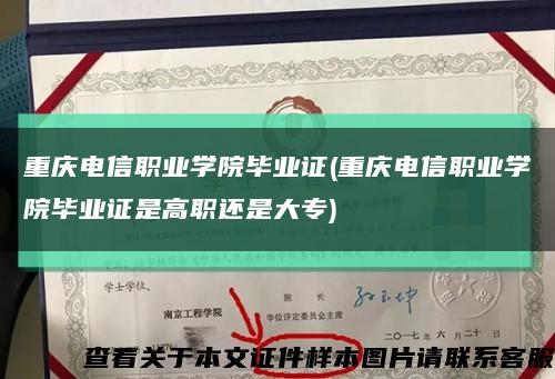 重庆电信职业学院毕业证(重庆电信职业学院毕业证是高职还是大专)缩略图