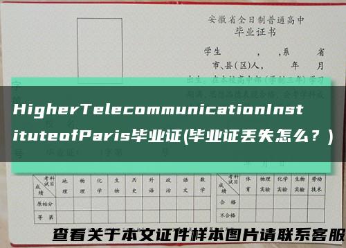 HigherTelecommunicationInstituteofParis毕业证(毕业证丢失怎么？)缩略图