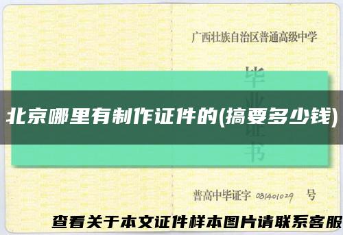 北京哪里有制作证件的(搞要多少钱)缩略图