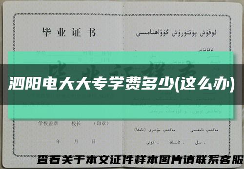 泗阳电大大专学费多少(这么办)缩略图