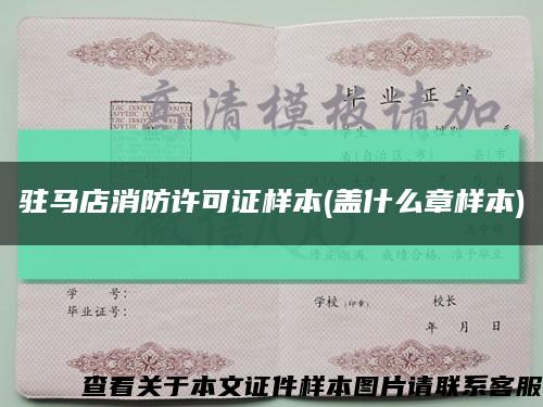 驻马店消防许可证样本(盖什么章样本)缩略图