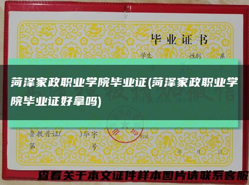 菏泽家政职业学院毕业证(菏泽家政职业学院毕业证好拿吗)缩略图