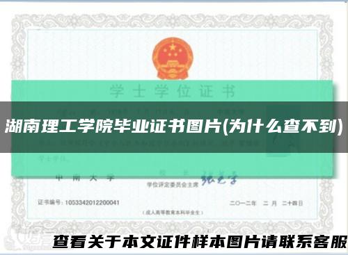 湖南理工学院毕业证书图片(为什么查不到)缩略图