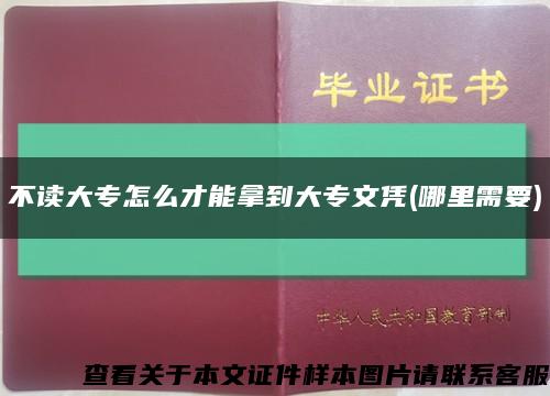 不读大专怎么才能拿到大专文凭(哪里需要)缩略图